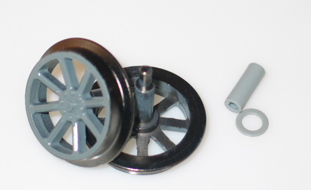 (image for) Wheels w/axle [Handcar & Trailer] - (Large Scale)