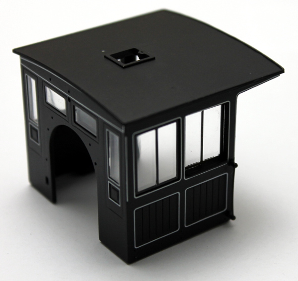 (image for) Cab - Black w/ White Trim (Wood) (On30 Climax)