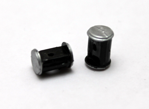 (image for) Cylinder/pair - Black/Silver (HO 4-4-0 American)