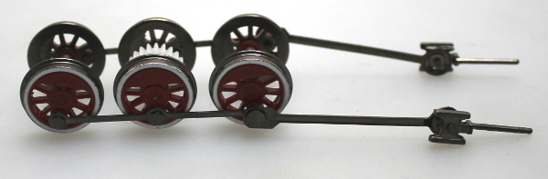 (image for) Drive Wheel Assembly w/ Rods - Red (HO 0-6-0/2-6-0/2-6-2)