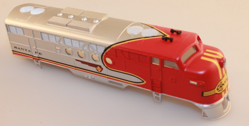 (image for) Body Shell - Santa Fe (Red & Silver - Old)(HO: FT-A)