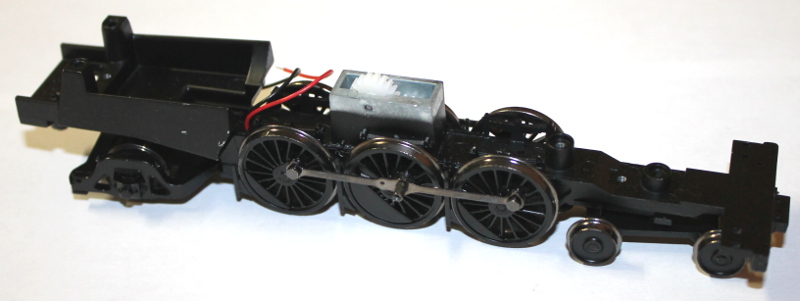 (image for) Loco Chassis w/Drive Wheel Assy - Black (HO 4-6-2 Light Pacific)