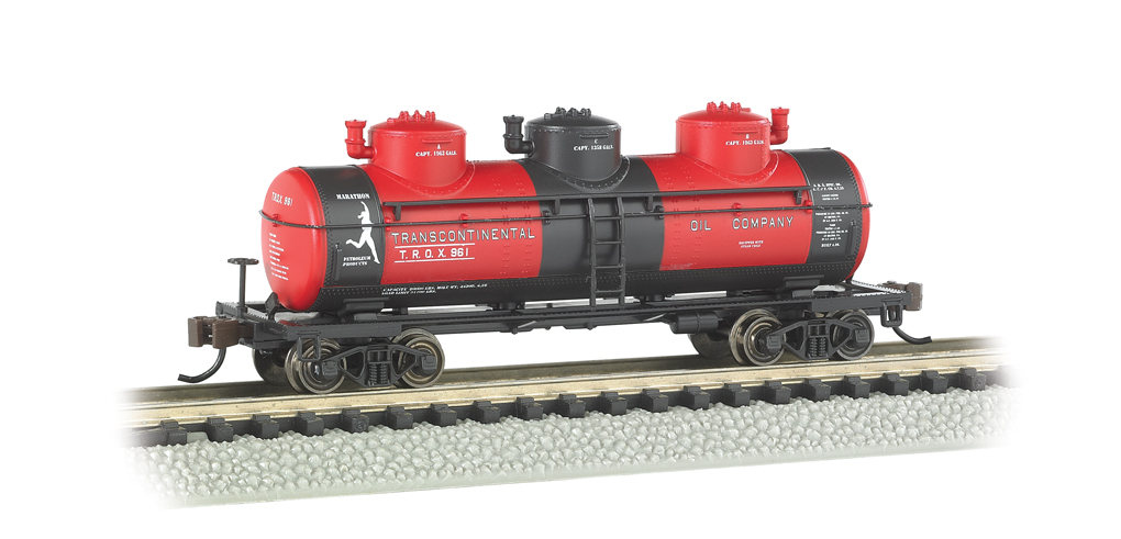 (image for) 3-Dome Tank Car - Transcontinental Oil Co. (N Scale) (WF)