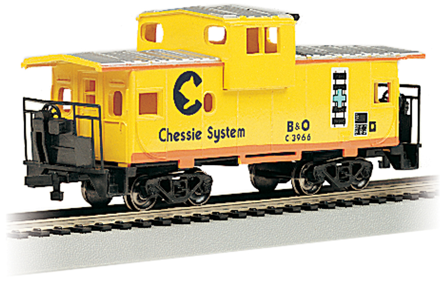 (image for) 36' Wide-Vision Caboose - Chessie® - Yellow #3966 (HO Scale) (WF)