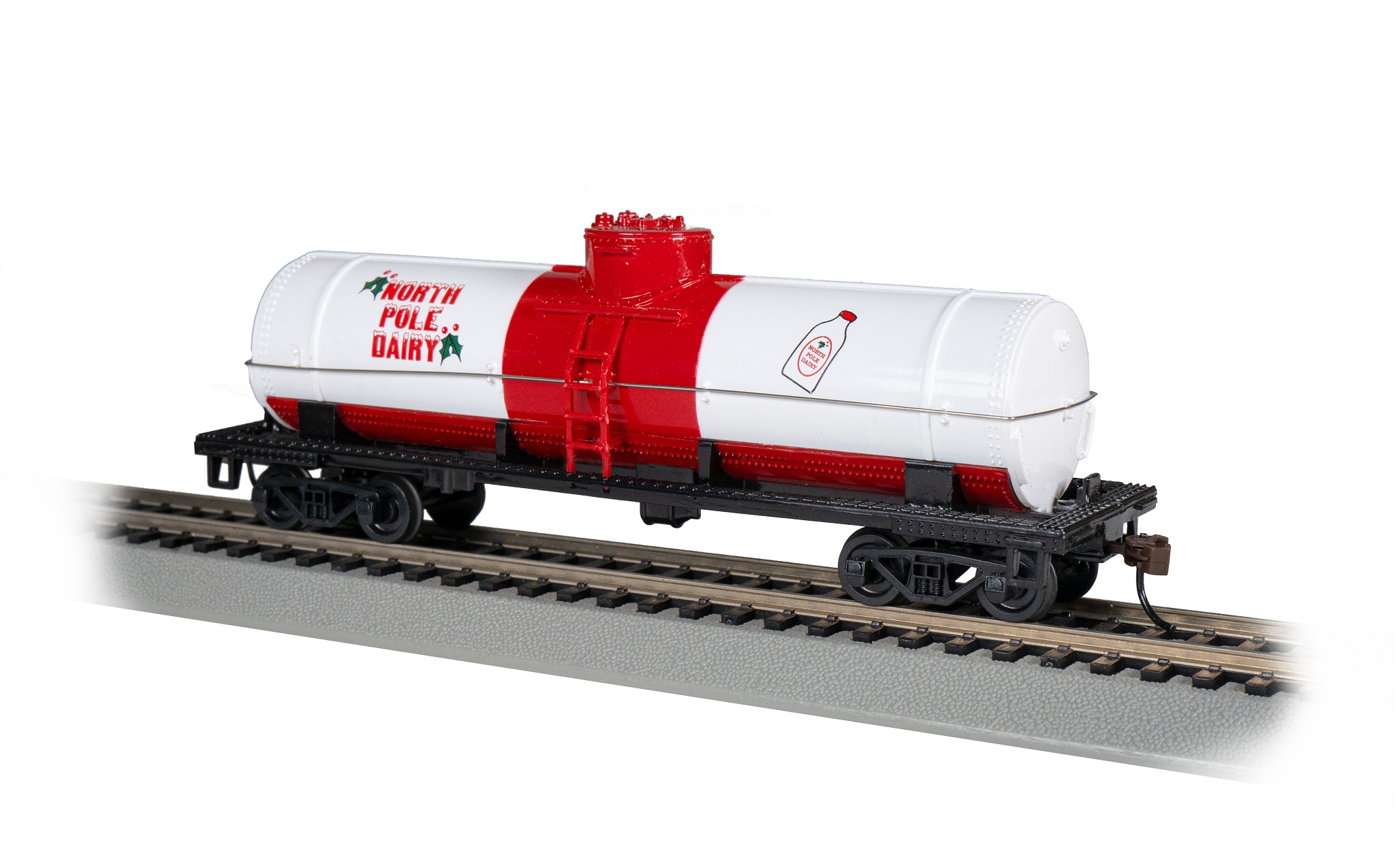 (image for) 40' Single Dome Tank Car - North Pole Dairy (HO Scale) (WF)