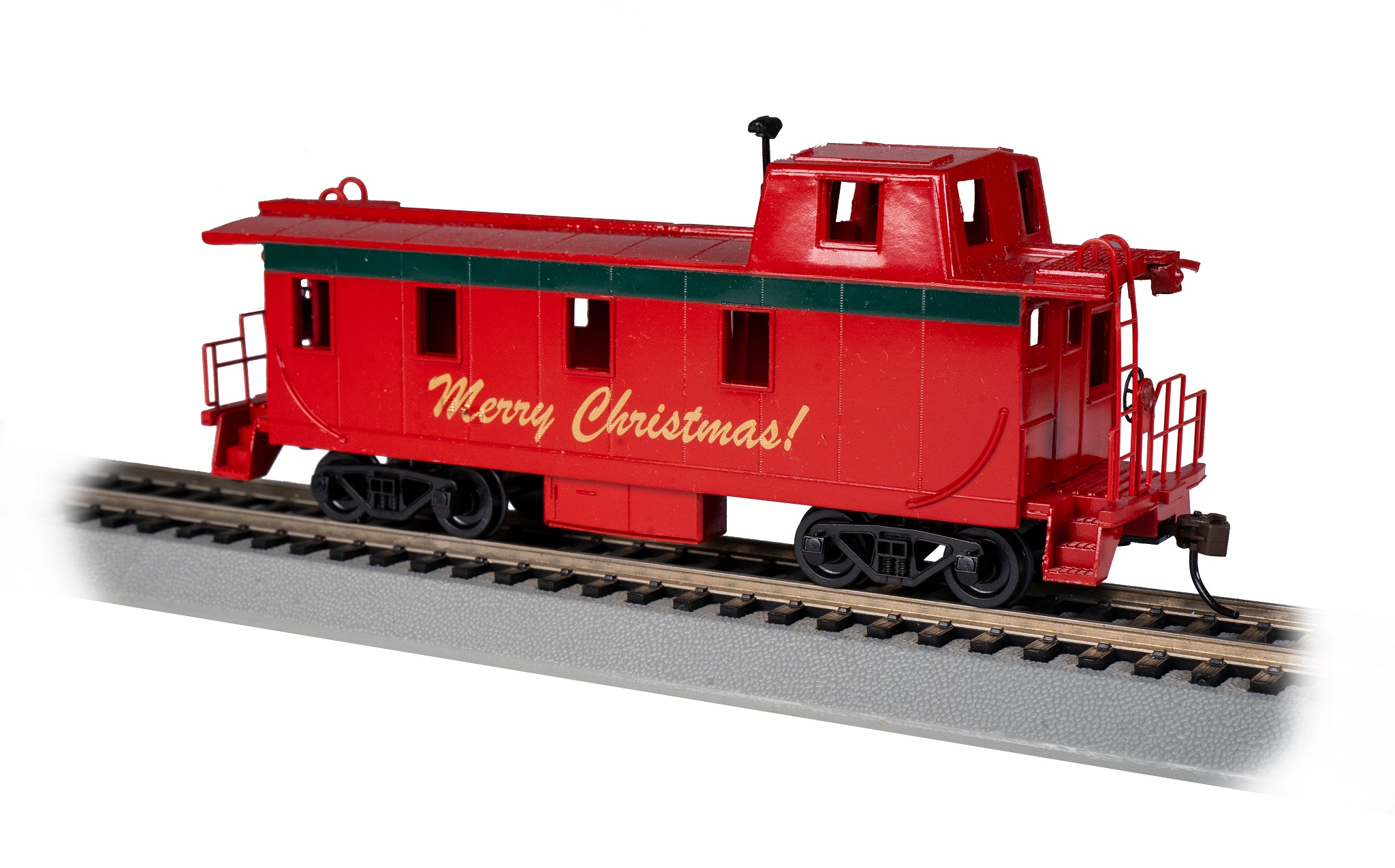 (image for) Off-Set Cupola Caboose - Merry Christmas! (HO Scale) (WF)