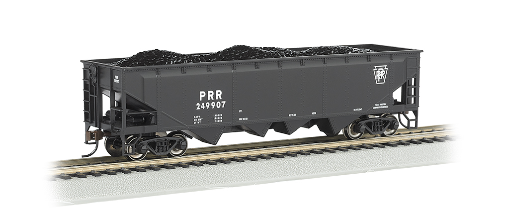 (image for) 40' Quad Hopper - Pennsylvania #249907 - Black (HO Scale) (WF)