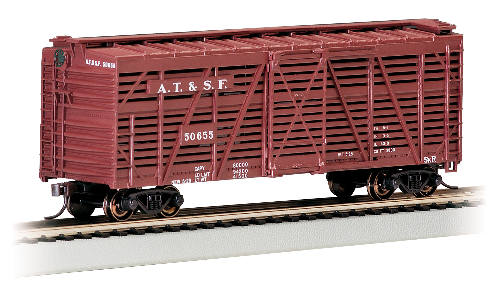 (image for) 40' Stock Car - Santa Fe (HO Scale) (WF)
