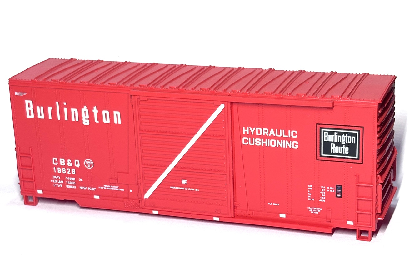 (image for) Hi-Cube Box Car Shell - Burlington (HO Kitbashing)