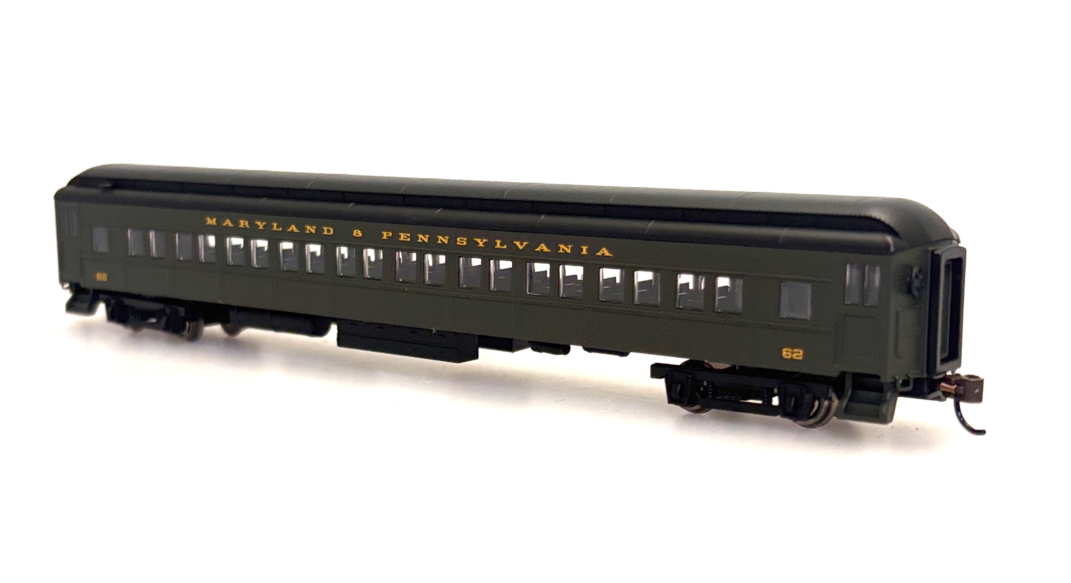 (image for) 72' Coach Car - Maryland & Pennsylvania #62 (N Scale) (WF)