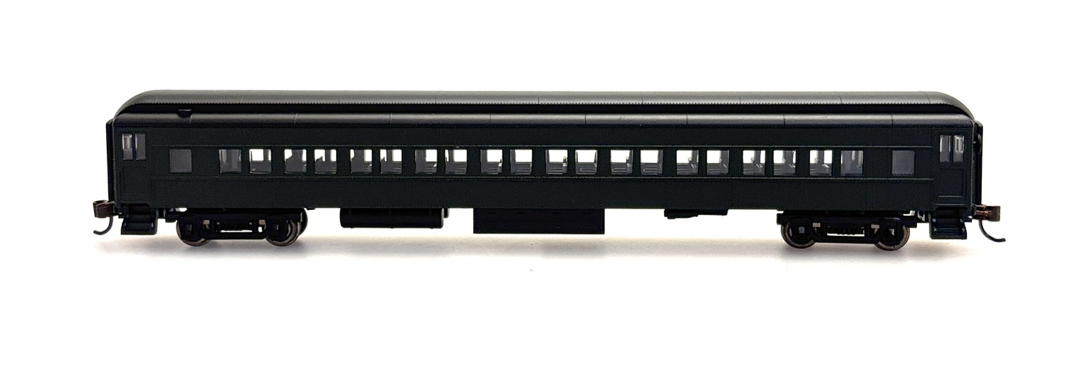 (image for) 72' Coach Car - Painted Dark Green, Unlettered (N Scale) (WF)