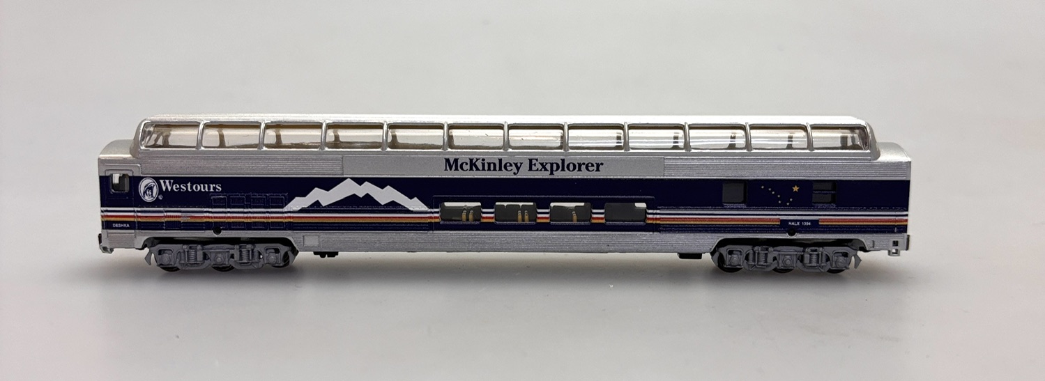 (image for) McKinley Explorer Passenger Car - 85' Budd Full-Dome - "Kenai" (N Scale)(WF)
