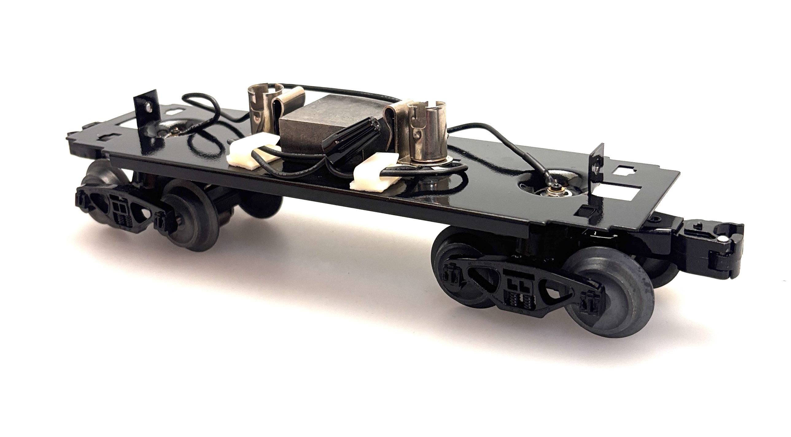 (image for) Complete Caboose Chassis - Black (O Scale Caboose)