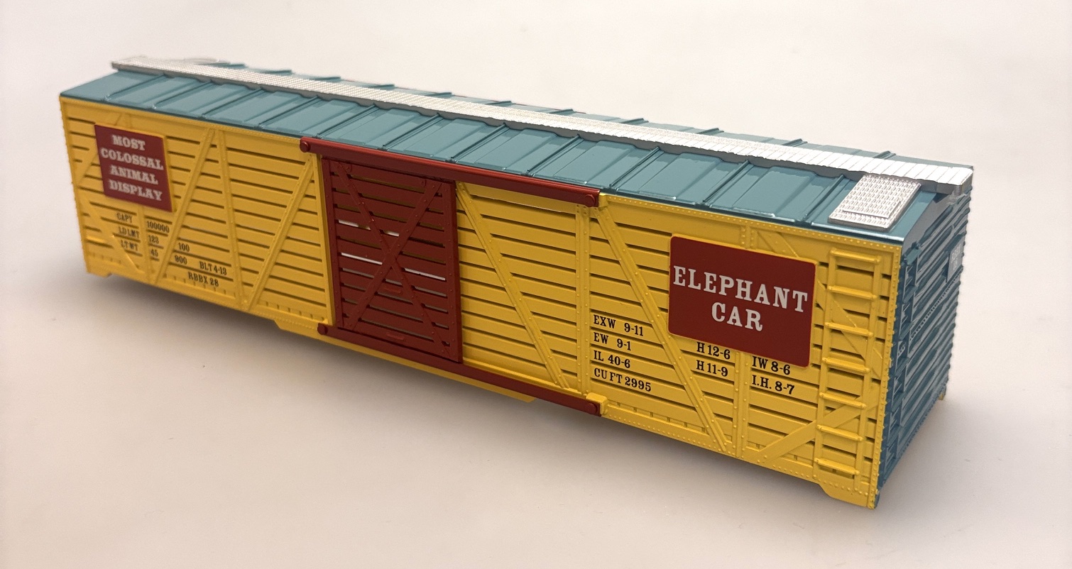 (image for) 40' Stock Car Shell - Elephant Car (O Scale 40' Stock Car)