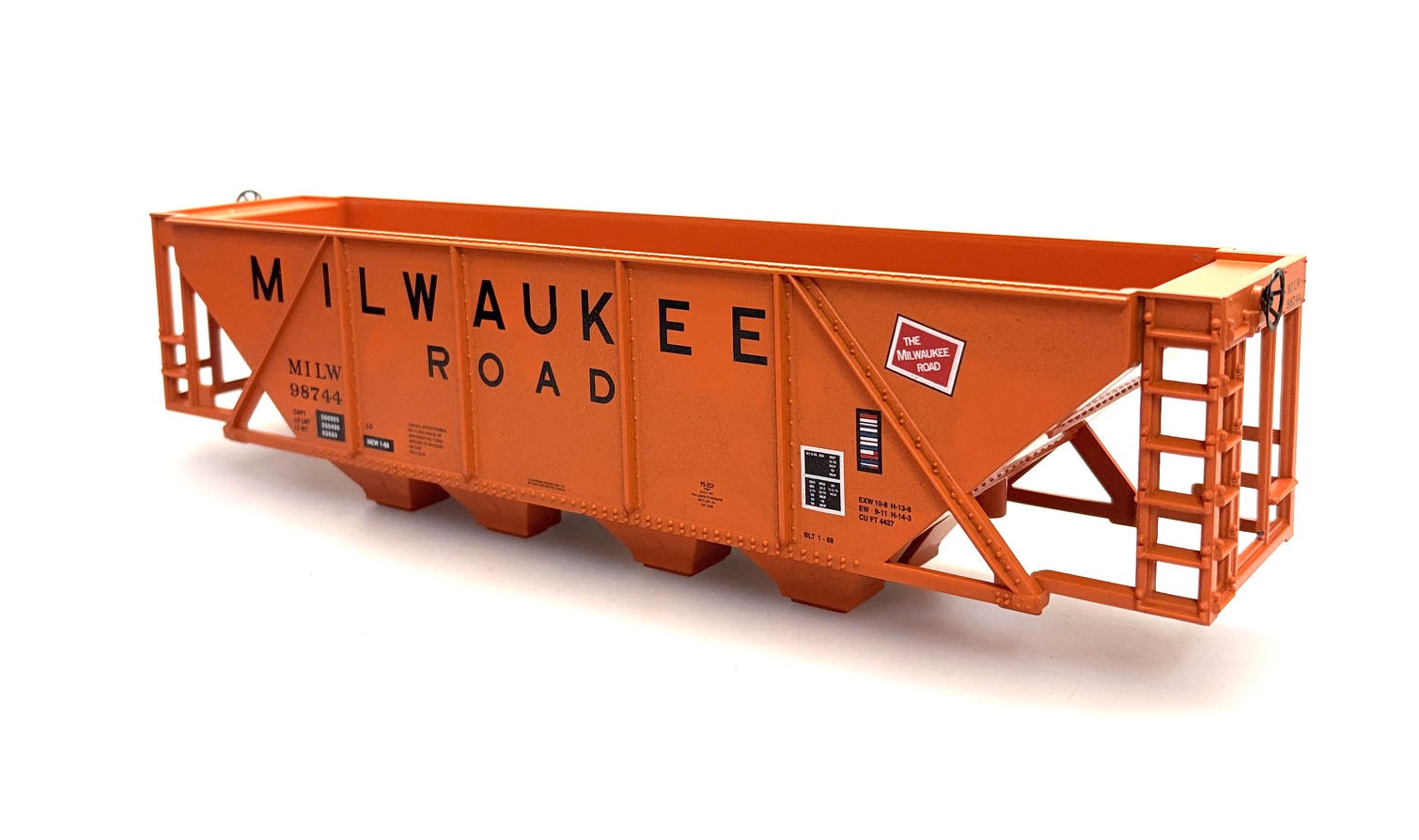 (image for) Shell - Milwaukee Road #98744 (O Scale Quad Hopper)