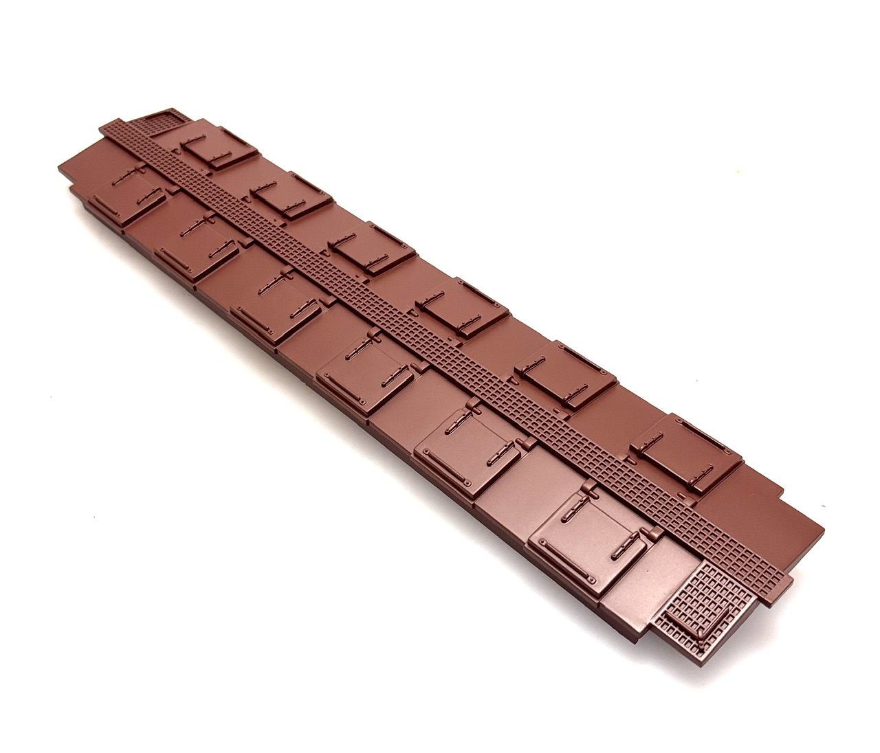 (image for) Quad Hopper Car Roof - Brown (O Scale Rolling Stock)