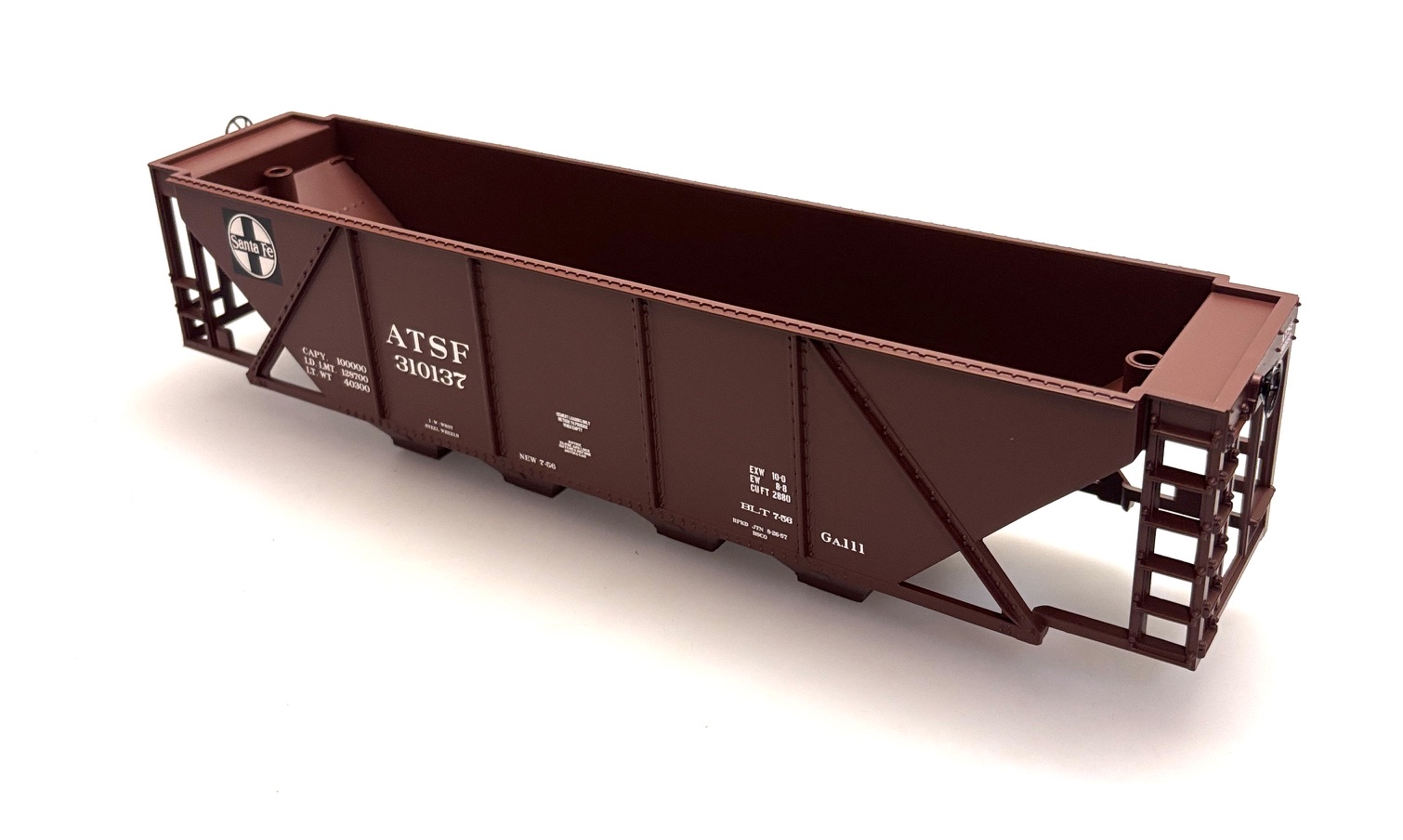 (image for) Quad Hopper Car Shell - ATSF (O Scale Rolling Stock)