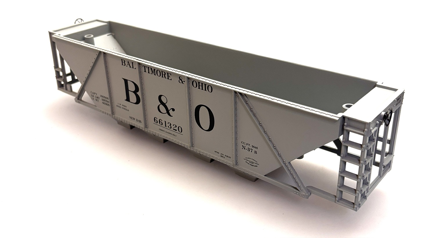 (image for) Quad Hopper Car Shell - Baltimore & Ohio (O Scale Rolling Stock)