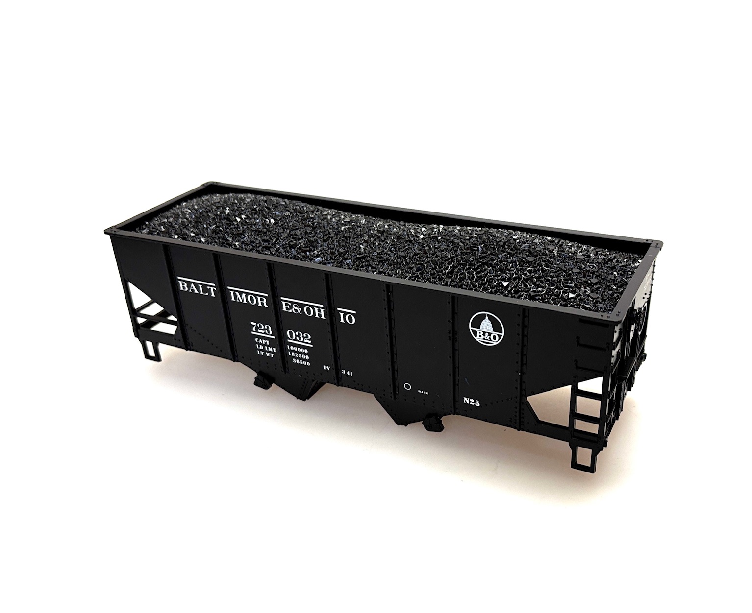 (image for) Shell - B&O #723032 (O Scale 55 Ton 2 Bay Hopper)