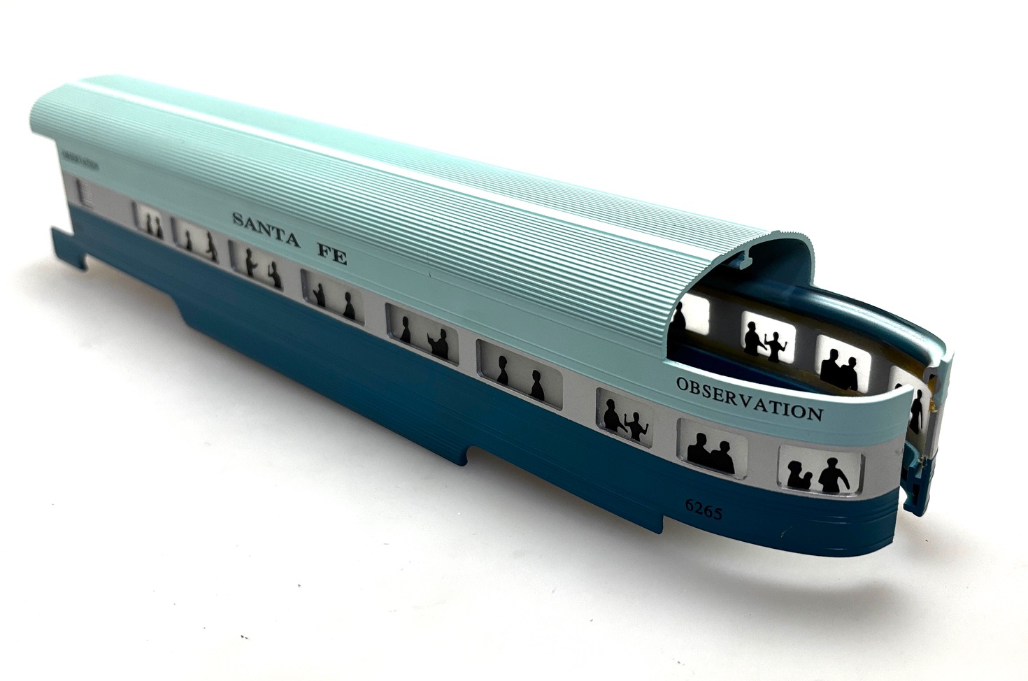 (image for) OBSERVATION SHELL (SANTA FE) BLUE GOOSE #6265 (O SCALE 60' ALUM.)