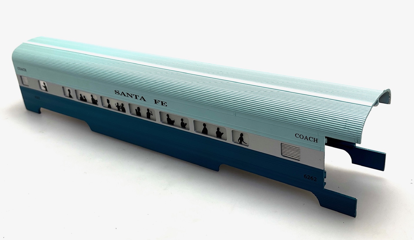 (image for) COACH SHELL (SANTA FE) BLUE GOOSE #6262 (O SCALE 60' ALUM.)