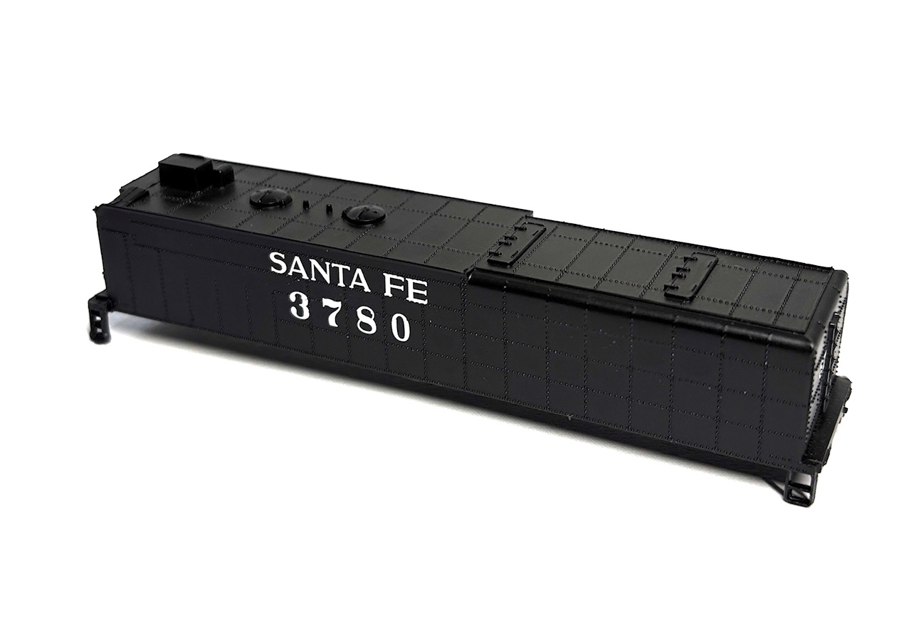 (image for) Tender Shell - Santa Fe #3780, smaller painted decal (N Scale 4-8-4 Northern)