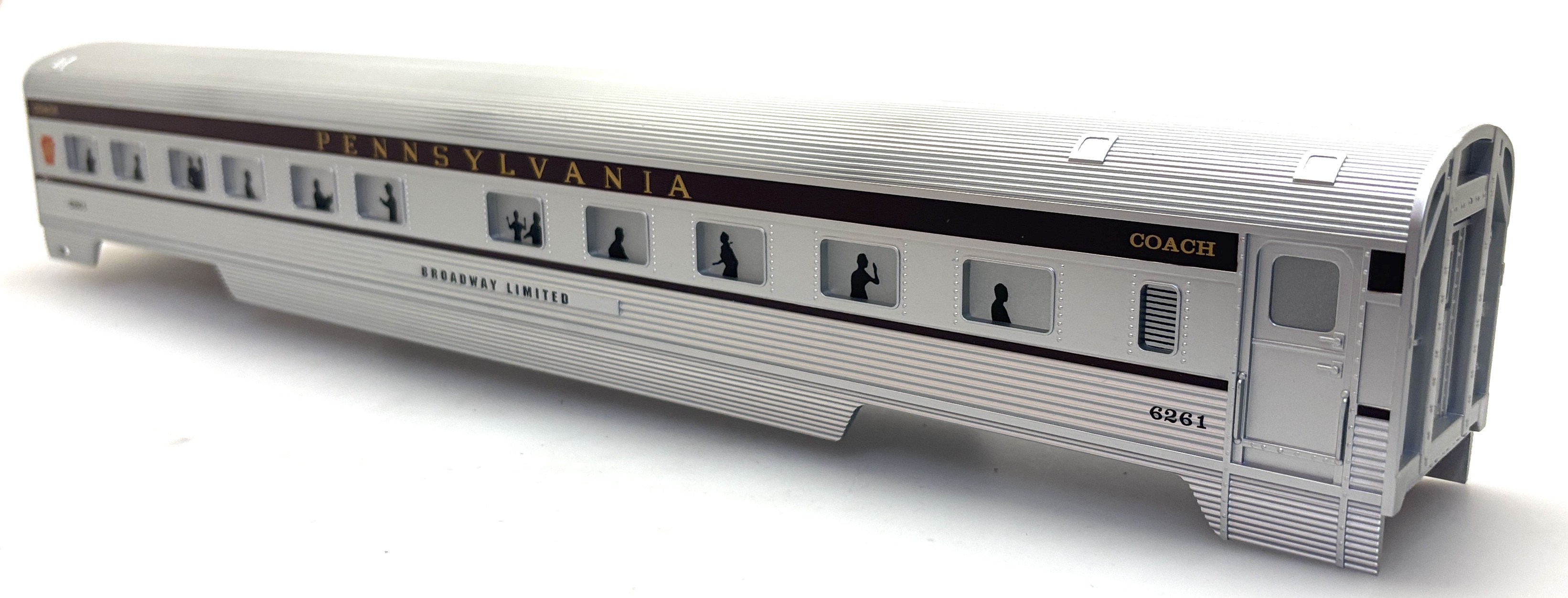 (image for) COACH SHELL PRR - BROADWAY LIMITED #6261 (72' O SCALE)
