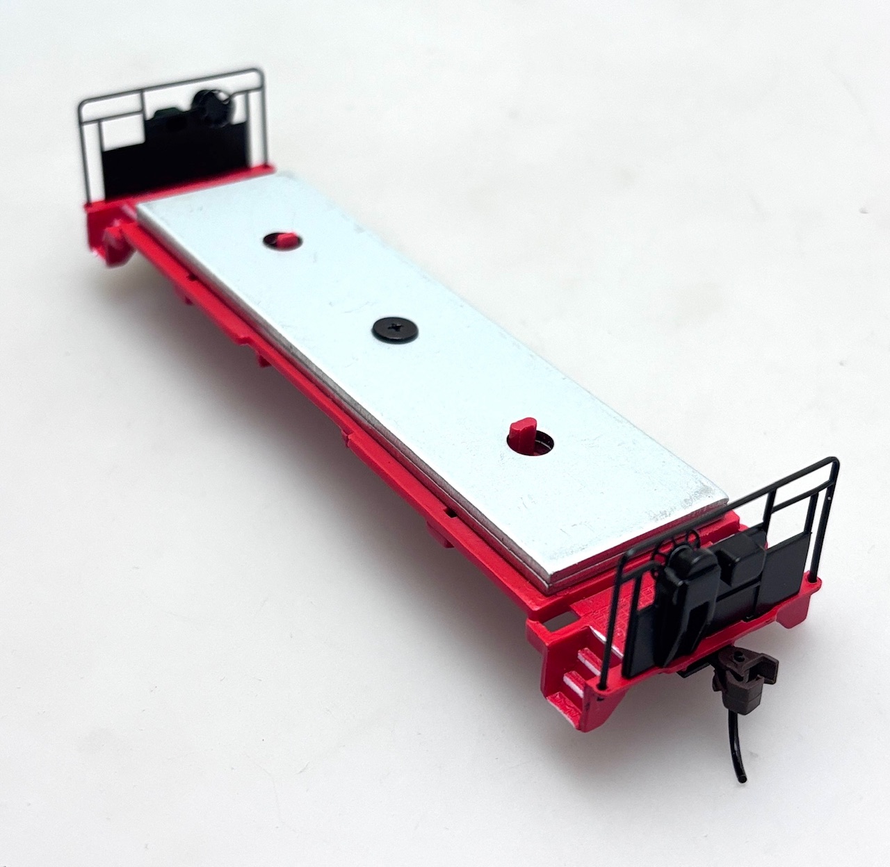 (image for) 36' Wide Caboose Chassis - Red (HO Kit Bashing)