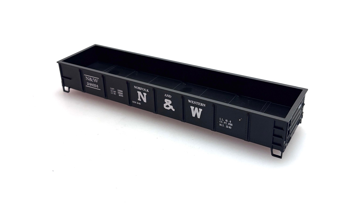 (image for) 40' Gondola Shell - Norfolk & Western (HO Kit Bashing)