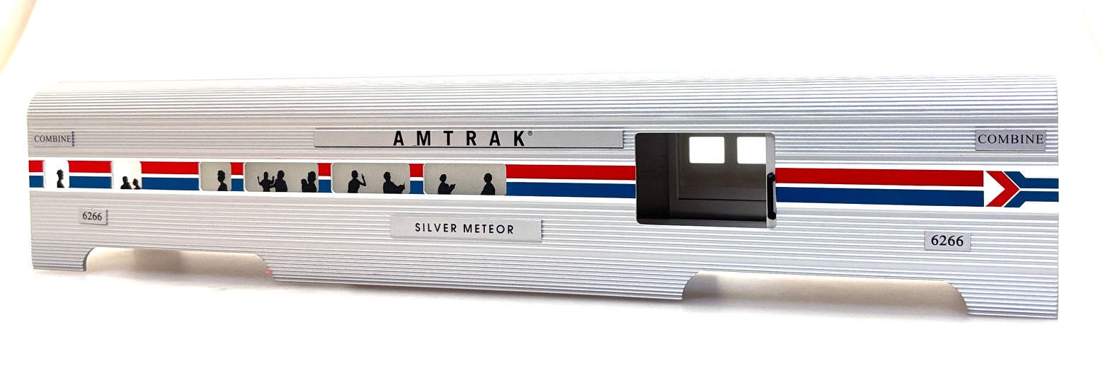 (image for) COMBINE SHELL AMTRAK - SILVER METEOR #6266 (60' STREAMLINE -O SCALE)