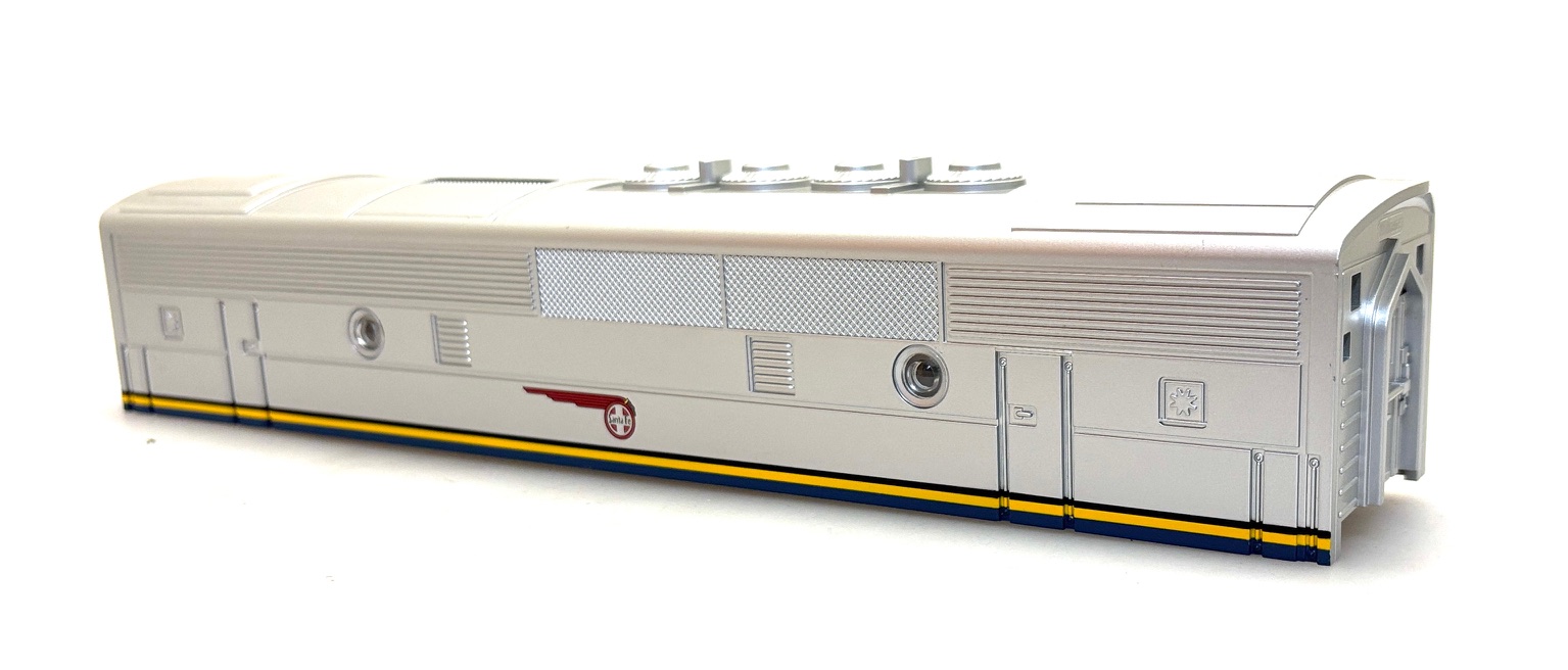 (image for) B Unit Shell - Santa Fe, Blue and Yellow (O Scale F-3B)