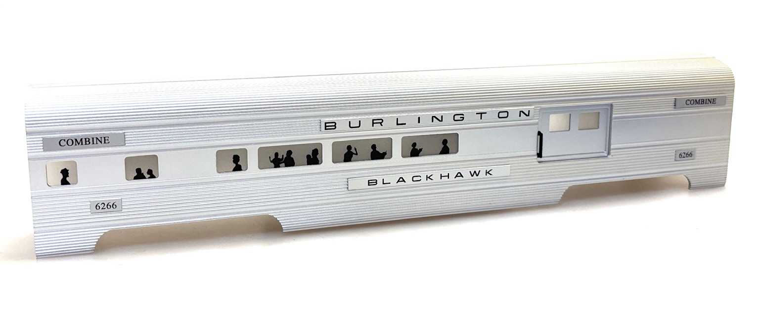 (image for) COMBINE SHELL BURLINGTON - BLACKHAWK #6266 (O SCALE ALUMINUM)