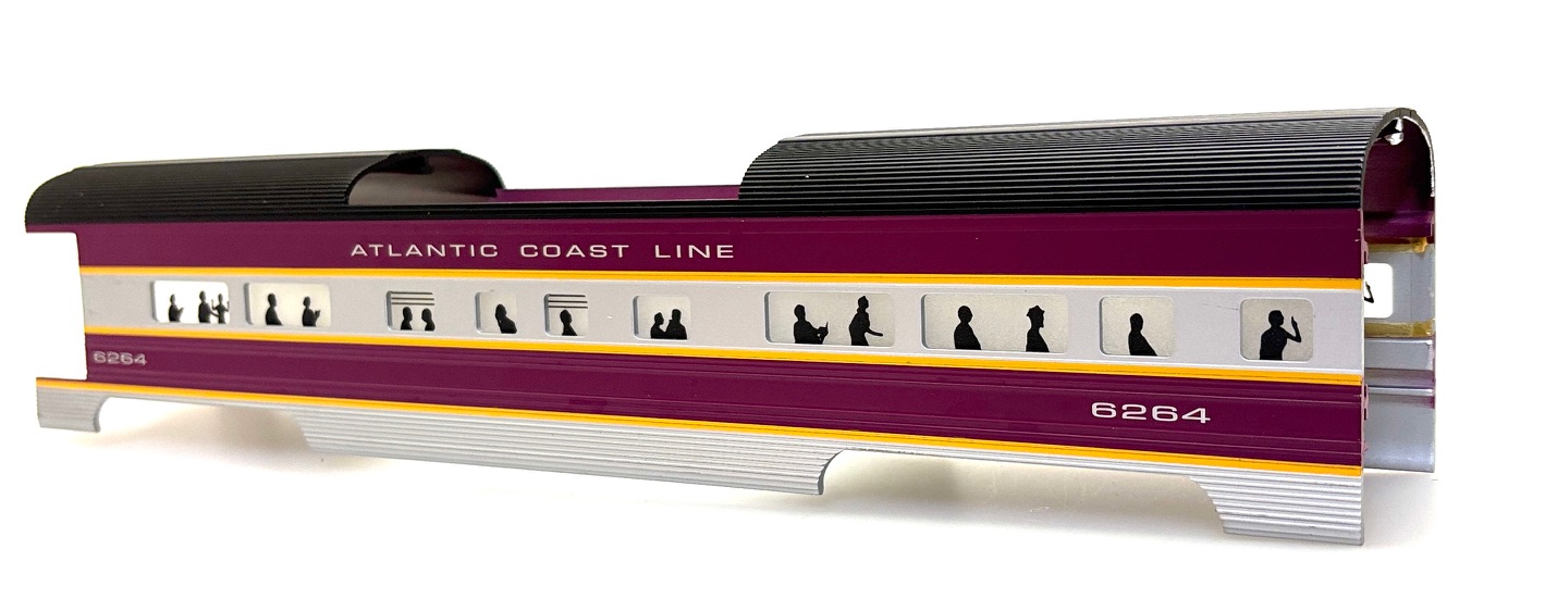 (image for) VISTA DOME SHELL ATLANTIC COAST LINE #6264 (O SCALE ALUMINUM 60')