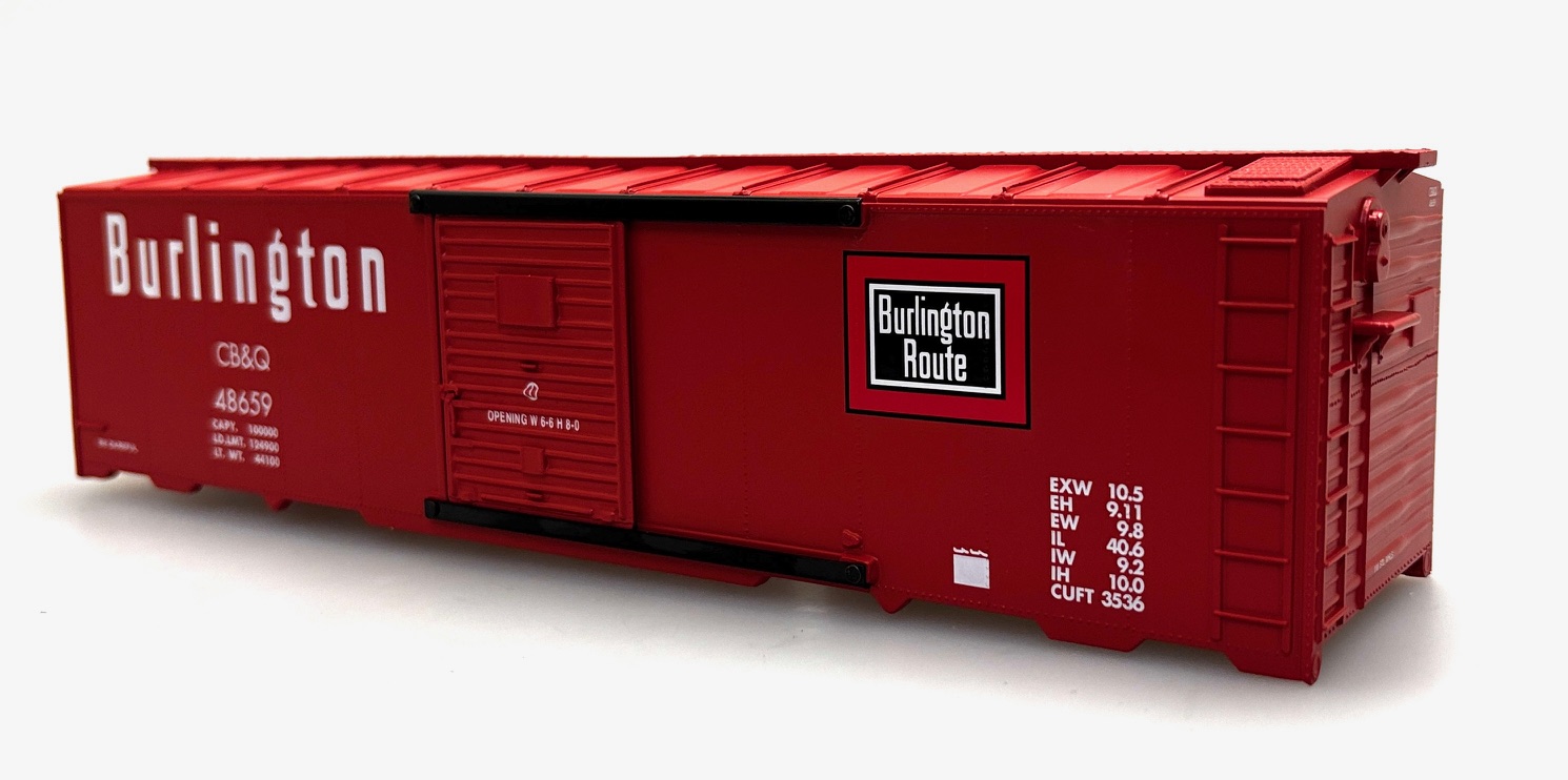 (image for) Shell - Burlington #48659 (O Scale 40ft Boxcar)