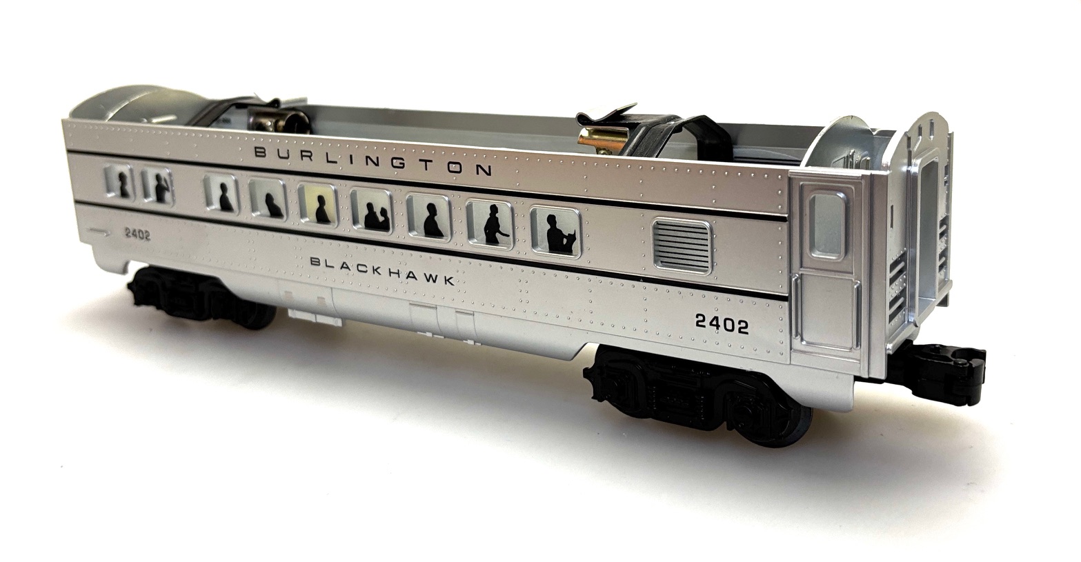 (image for) COACH SHELL W/O ROOF BURLINGTON-BLACKHAWK #2402 (O-27 SEMI SCALE) ALUM.
