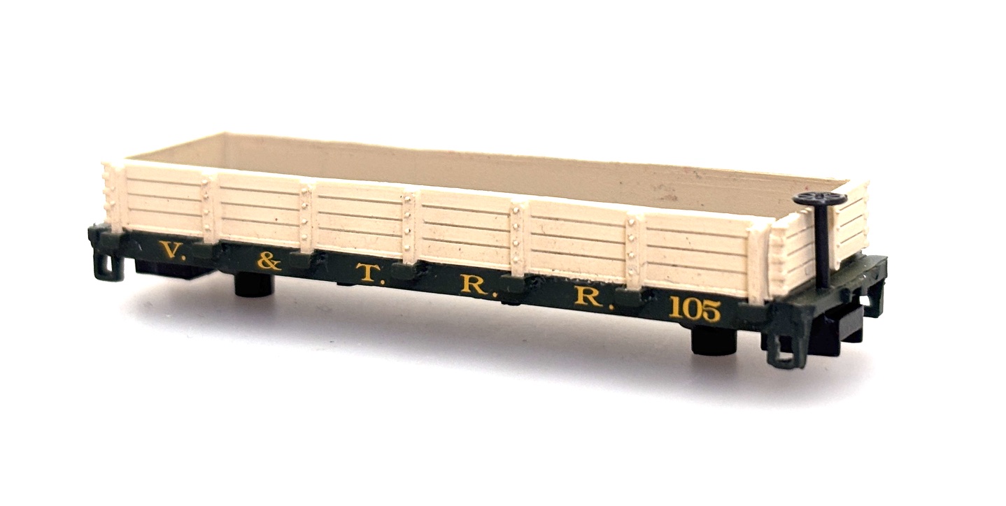 (image for) Gondola Shell - V. & T. T. R. R. #105 (N Scale Kit Bashing)