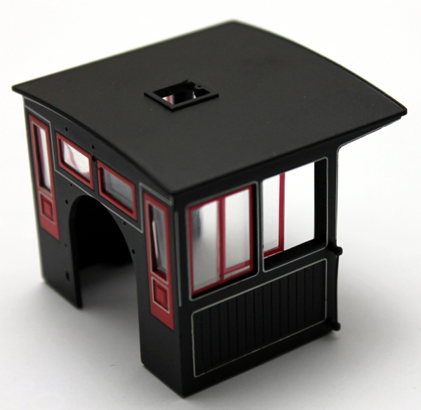 (image for) Cab - Painted Black w/ Red & White Trim (On30 Climax)