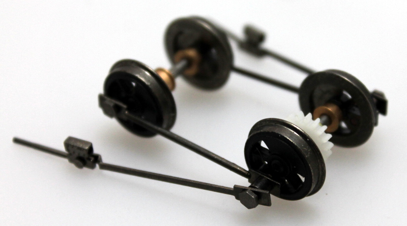 (image for) Drive Wheels w/ Rod - Black (On30 0-4-2 DCC Sound)
