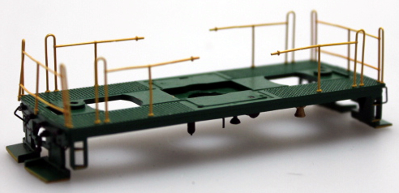 Underframe - Green w/Yellow Handrails (HO 45 Ton) - Click Image to Close