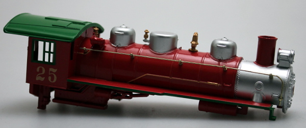 Loco Shell - Red Boiler w/Green cab roof #25 (HO 060/260/262)