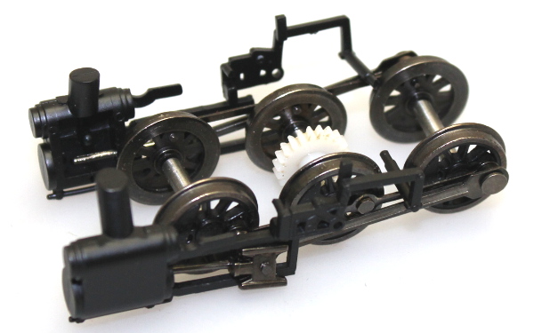 (image for) DW Assembly w/Cylinders & Rods-Black (HO 0-6-0/2-6-0/2-6-2)