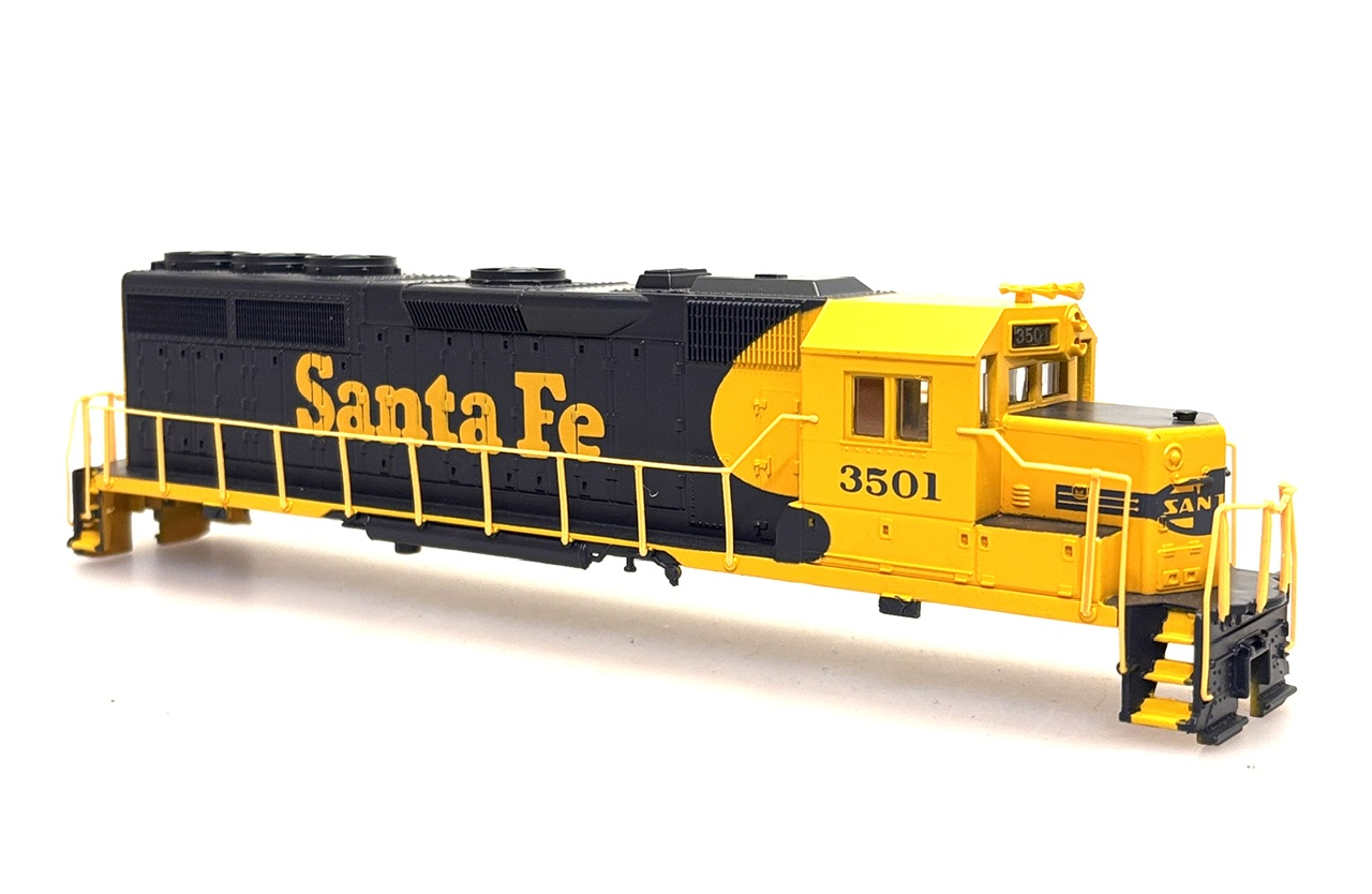 (image for) Loco Body Shell - Santa Fe #3501, Blue & Yellow (HO GP40)